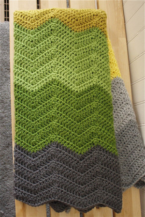 Free Chevron Crochet Blanket Pattern