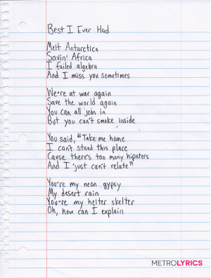 Gavin DeGraw Lends Us His Handwritten Lyrics