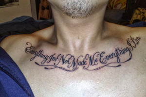 Chest Quotes Tattoos