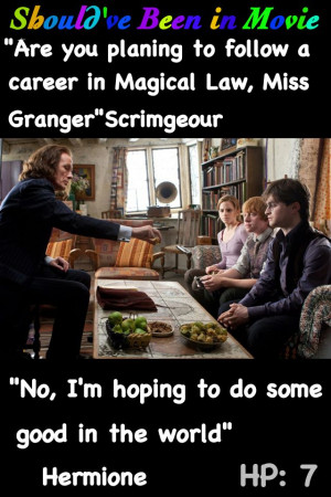 the Deathly Hallows Should've Been in Movie Hermione Scrimgeour Funny ...