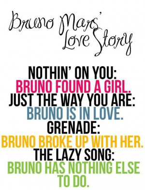 bruno mars, love, story