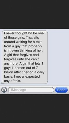 never thought I'd be sitting here every single day crying over you ...