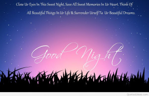 Goodnight quotes and sayings