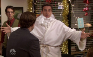 Couldn't find a gif of this but Michael, dressed as Jesus. You know ...