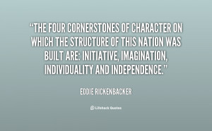 The four cornerstones of character on which the structure of this ...