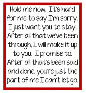 Chicago - Hard for me to Say I'm Sorry - song lyrics, music lyrics ...