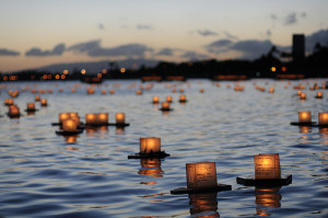 water #floating candles #candles