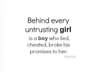 Behind every entrusting girl.