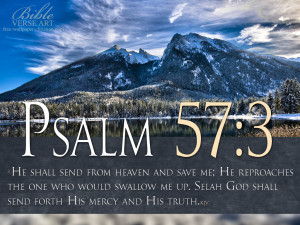 Psalm 57:3 Landscape Scripture Christian HD Wallpaper