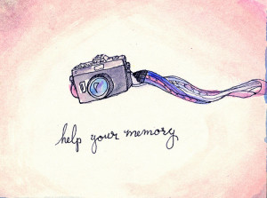 camera, drawing, memory