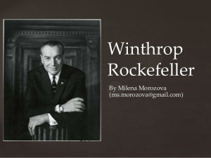 Son of Bill Clinton Winthrop Rockefeller