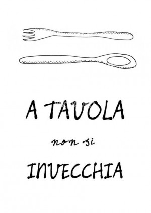 Italian food quote kitchen art poster by Patruschka Hetterschij ...
