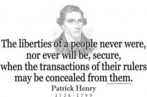 Patrick Henry quote that is worth listening to today!