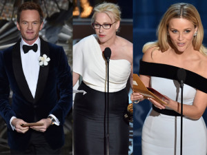 Neil, Patricia and Reese at the Oscars (Image courtesy: AFP)