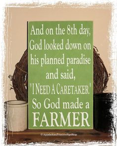 God Made a Farmer WOOD SIGN Inspirational by AppalachianPrimitive, $38 ...