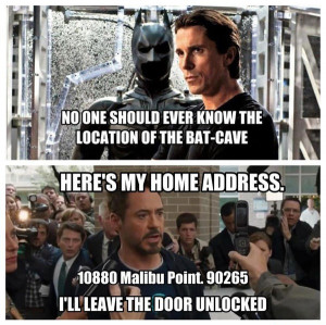 Batman vs Iron Man on privacy