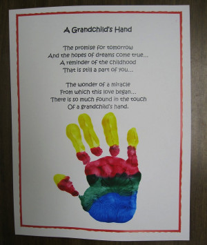 ... grandchild really makes the gift of your child's handprint personal