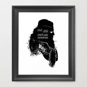 Dumbledore - Quote Silhouette Framed Art Print