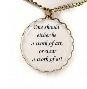 Oscar Wilde Quote Pendant Necklace on Bronze Chain