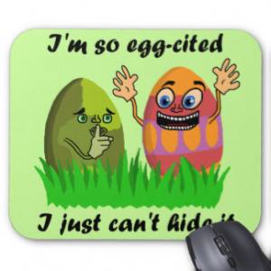 Funny Cute Easter Eggs Cartoon Mouse Pad