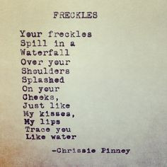 Freckles. And Prosper series no. 38 #freckles #water #waterfall #love ...