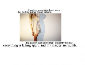 numb,falling,apart,quotes,sayings,no,ones,cute ...