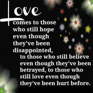 Love even after betrayal....