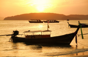 Aonang Krabi, Thailand Sunset Scene