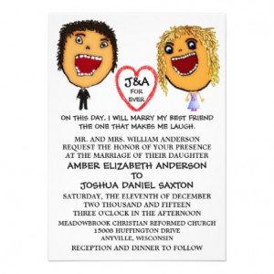 funny wedding invitation wording for friends