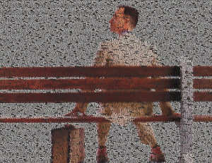 Forrest Gump Quotes Mosaic Print by Paul Van Scott