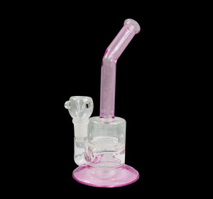 13 quot Single Honeycomb 50mm Straight Water Pipe w Glass Bowl Pink