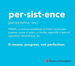 Persistence = progress, not perfection
