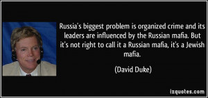 Russia's biggest problem is organized crime and its leaders are ...