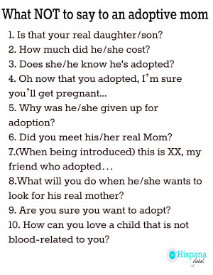 10 Things You Should Never Say To An Adoptive Parent