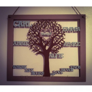 Personalised Wooden Family Tree