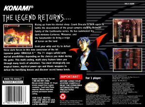 Castlevania: Dracula X Box Art - Front and Back