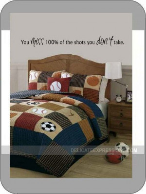 100% of the shots you don't take - Vinyl Wall Art Lettering, Quotes ...