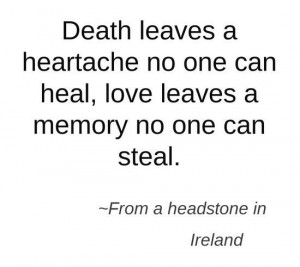 Irish headstone quote