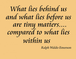 Vinyl Wall Art - Famous Quote - Ralph Waldo Emerson