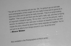 Bruce Weber's quote on the back of his book - via disneyrollergirl.net