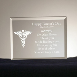 Doctors Day Personalized Plaque