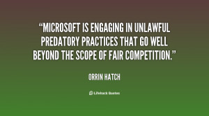 Microsoft is engaging in unlawful predatory practices that go well ...