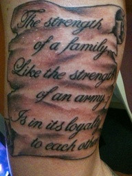 Best Family Loyalty Tattoo Quotes - Jan 06, 2014 - Tattoo Design ...