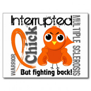 Chick Interrupted 3 Multiple Sclerosis MS Postcard