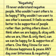 Negative People Stay Away..