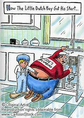 Funny Plumbers Butt Cartoon!