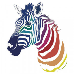 zebra in color t shirt design from red bubble