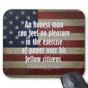 Thomas Jefferson Quote on Slavery and Power Mouse Pad