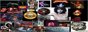 Classic Rock Music Collage Facebook Timeline Cover