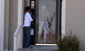 Going door to door for Teresa Hensley (D) in the 4th Congressional ...